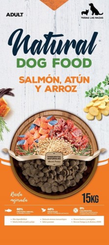 NATURAL DOG FOOD - Łosoś & Tuńczyk z ryżem [15 kg]