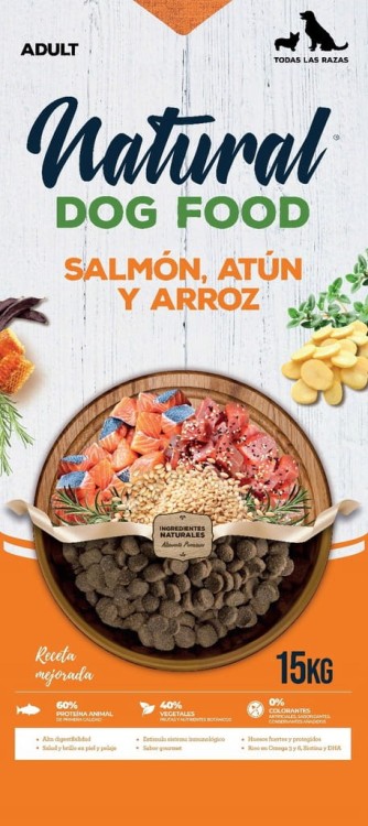 NATURAL DOG FOOD - Łosoś & Tuńczyk z ryżem [15 kg]
