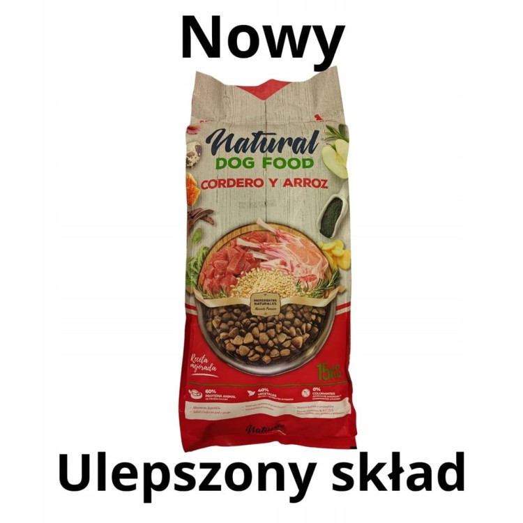 NATURAL DOG FOOD - Jagnięcina & Cielęcina [15 kg]